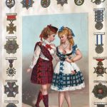 A 1880 text book showing military honours on a page titled "English Orders"