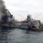 Russian cruiser Moskva sinking
