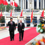 Official ceremony to welcome the President of Russia. With President of the People’s Republic of China Xi Jinping. (Wikicommons