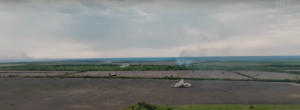 Image: Open fields in Ukraine with Russian Trenches. 