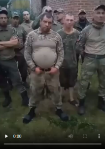 Image: Russian soldiers protest video clip on Telegram