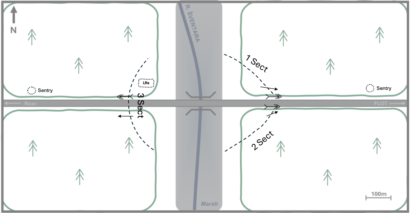 Image: A sketch map of a trench system